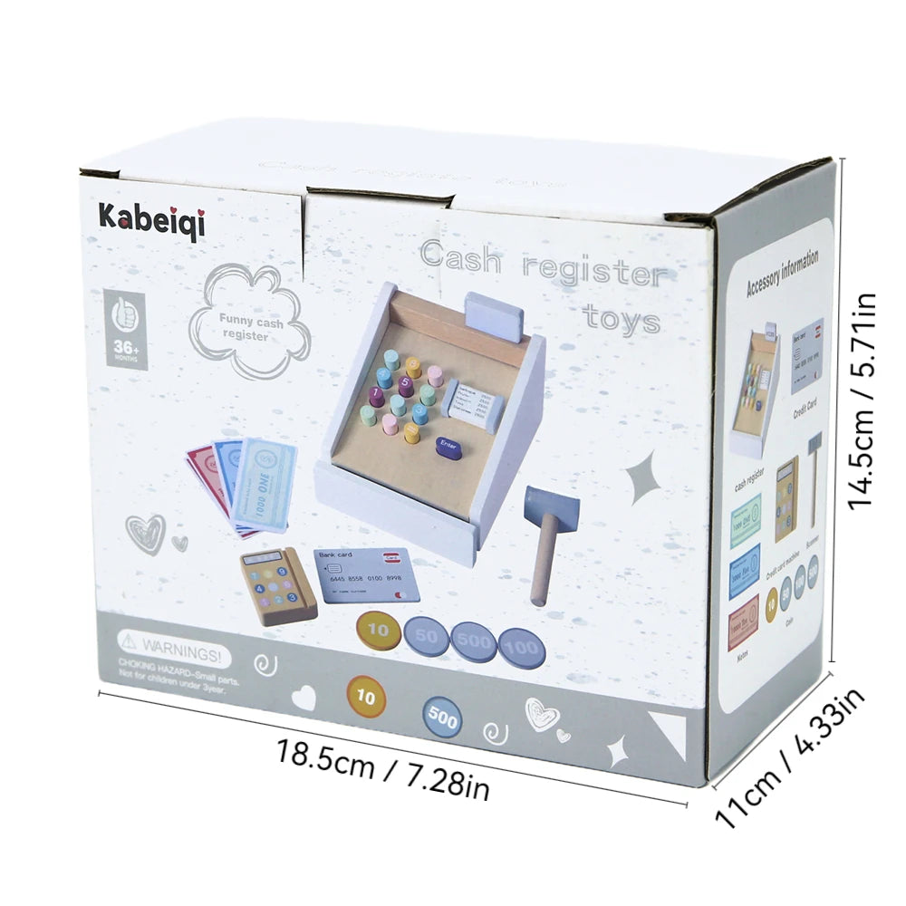 Premium Wooden Supermarket Checkout Counter Toy CE Certified For Kids Ages 3 To 12 - ToylandEU