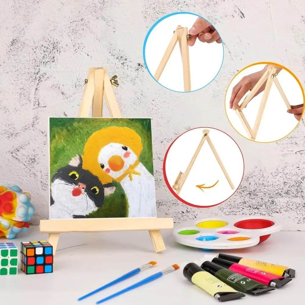 Premium Wooden Tabletop Easels with Foldable Design for Kids and Art Students - ToylandEU