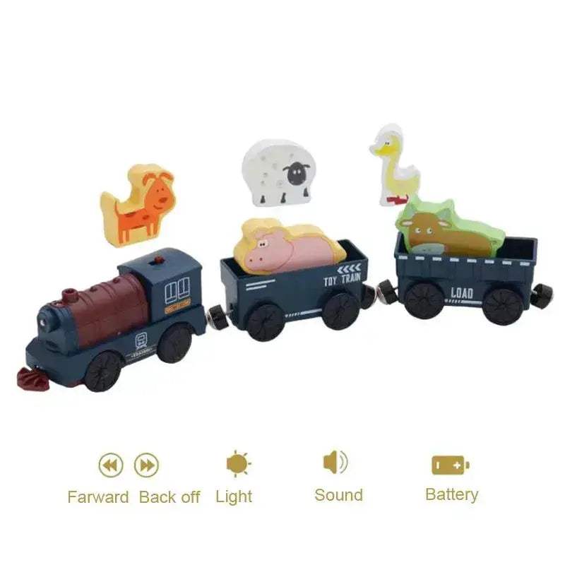 Premium Wooden Train Set For Kids With Compatible Track - ToylandEU