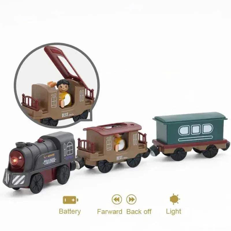 Premium Wooden Train Set For Kids With Compatible Track - ToylandEU