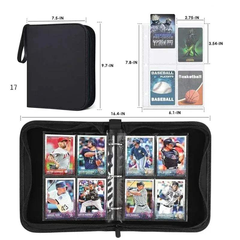 Premium Zipper Trading Card Binder With 400 Card Capacity - ToylandEU