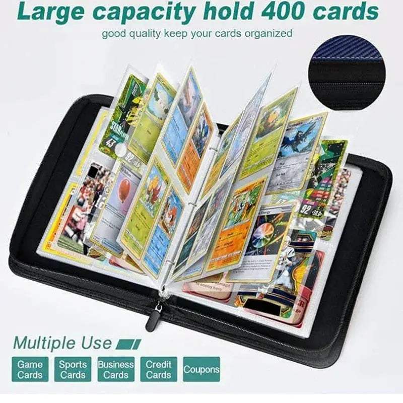 Premium Zipper Trading Card Binder With 400 Card Capacity - ToylandEU