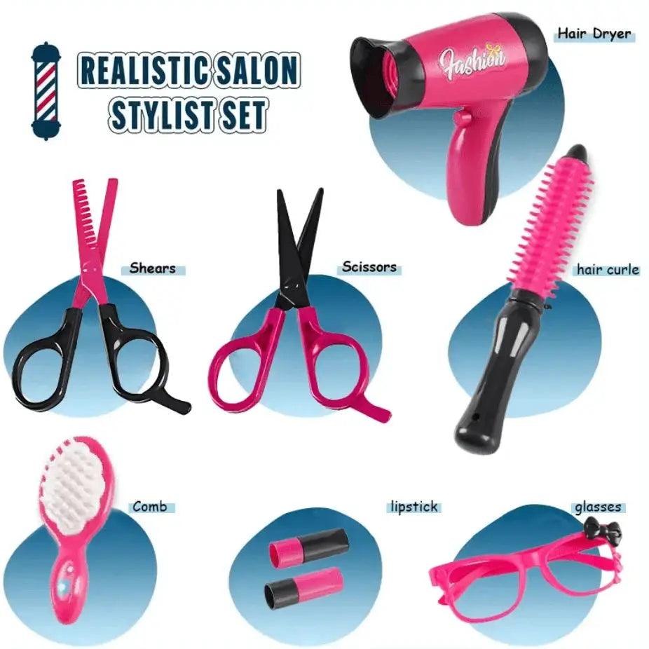  Pretend Play Hair Salon Set Hair Salon Toy Dryer Toy -  ToylandEU™