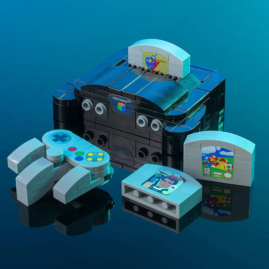 Pretendo 64 - Custom Classic Video Game Console Set made using LEGO parts - ToylandEU