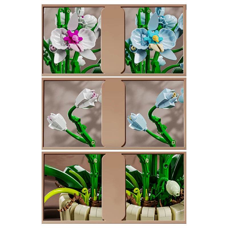 Prime Orchid Building Blocks Bouquet 1192Pieces Kids Gift - ToylandEU