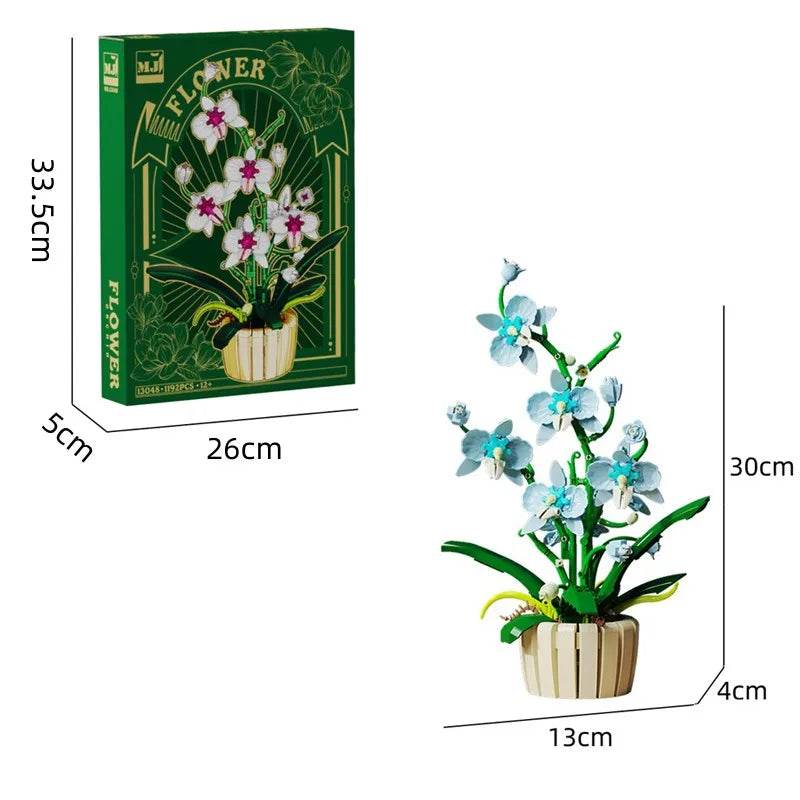 Prime Orchid Building Blocks Bouquet 1192Pieces Kids Gift - ToylandEU