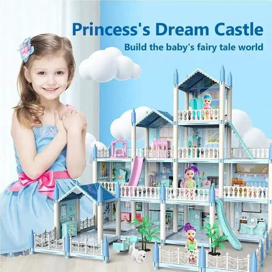  Princess Castle Doll House With Lights And DIY Blocks -  ToylandEU™