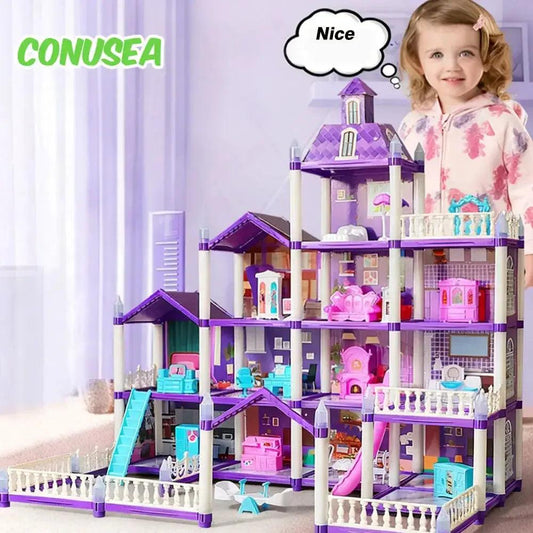  Princess Castle Dollhouse Kit For Girls Large DIY Villa -  ToylandEU™