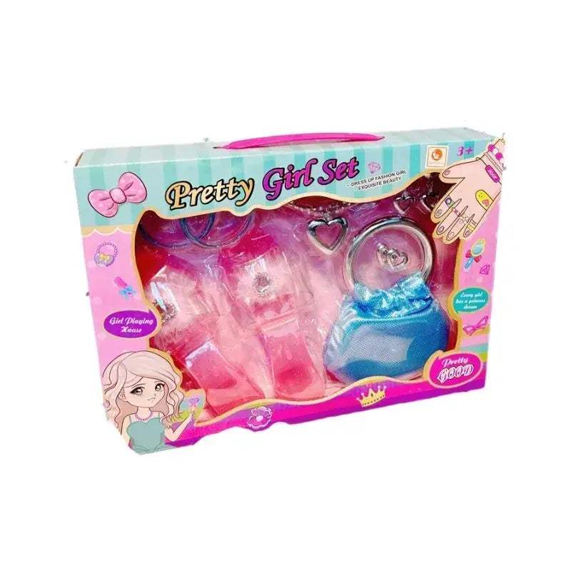 Princess Jewelry Dress Up Set With Crystal Shoes Crown - ToylandEU