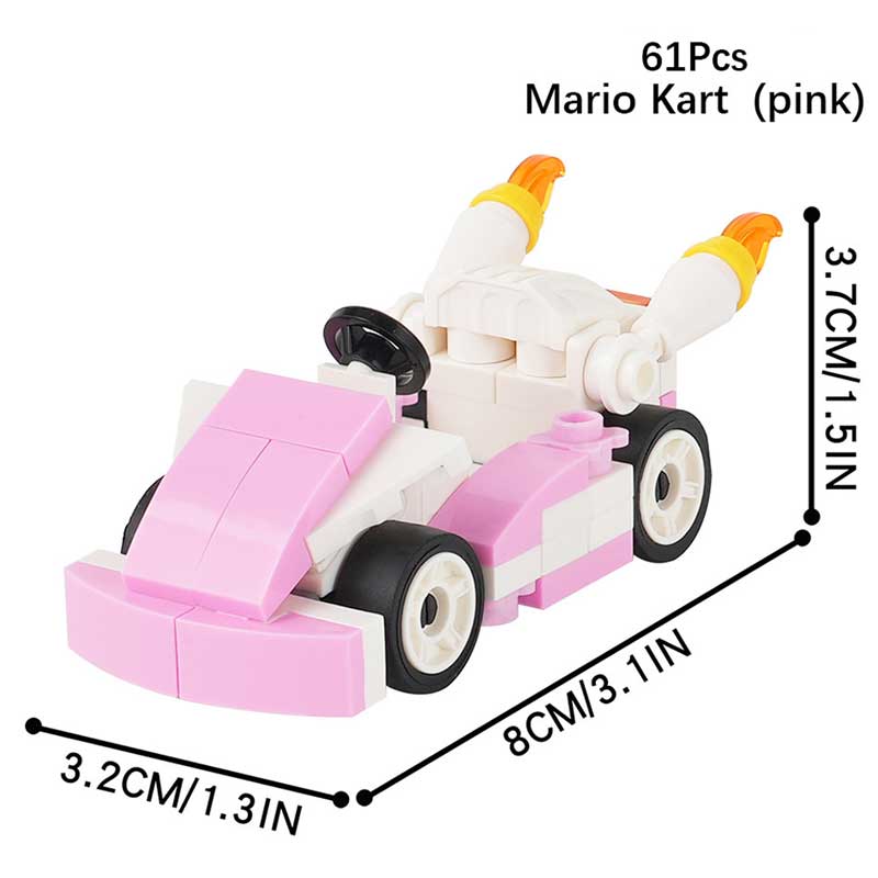 Princess Peach Kart Minifigure | Super Mario Compatible | Toylandeu™