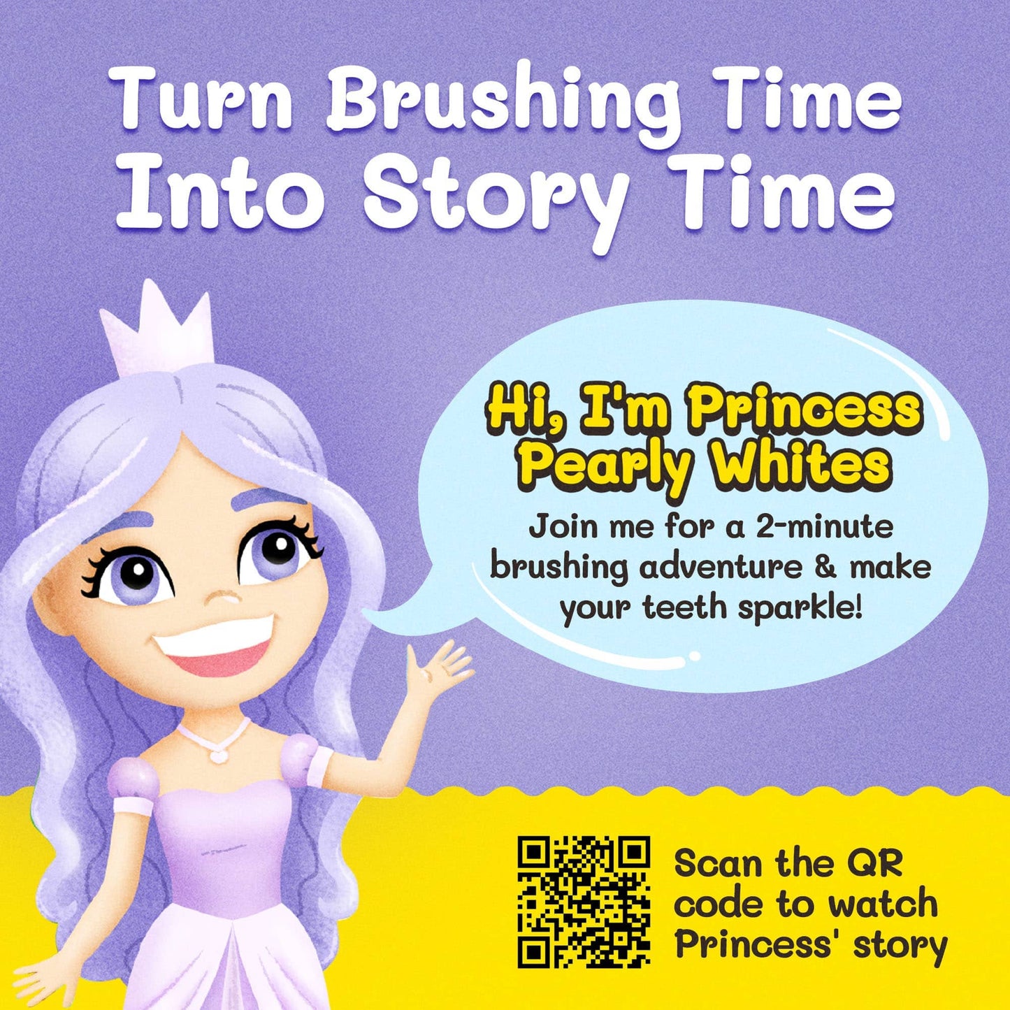  Princess Pearly Whites Toothbrush for Kids With Bonus Brush 