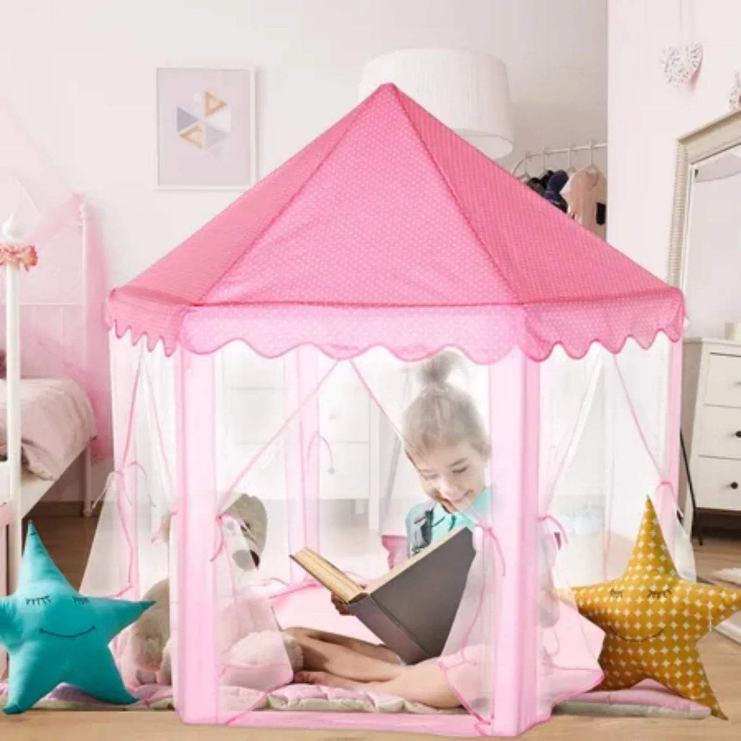  Princess Play Tent Castle for Kids Private Cozy Space -  ToylandEU™