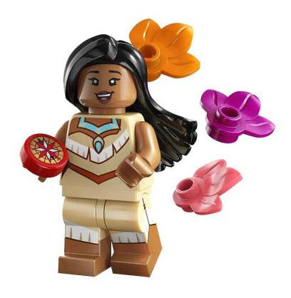 Pocahontas Figure LEGO Compatible Custom Disney Inspired Collectible Tan One Shoulder Dress Turquoise Necklace - ToylandEU