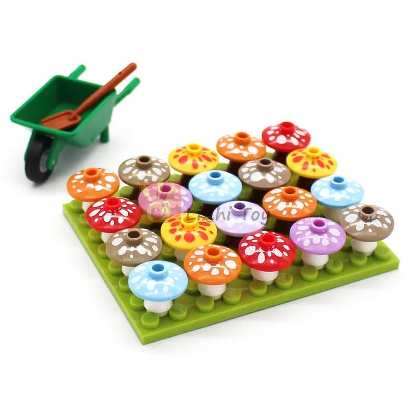 Printed Round 2x2 Tiles | Pizza & Clock Graphics | Toylandeu™