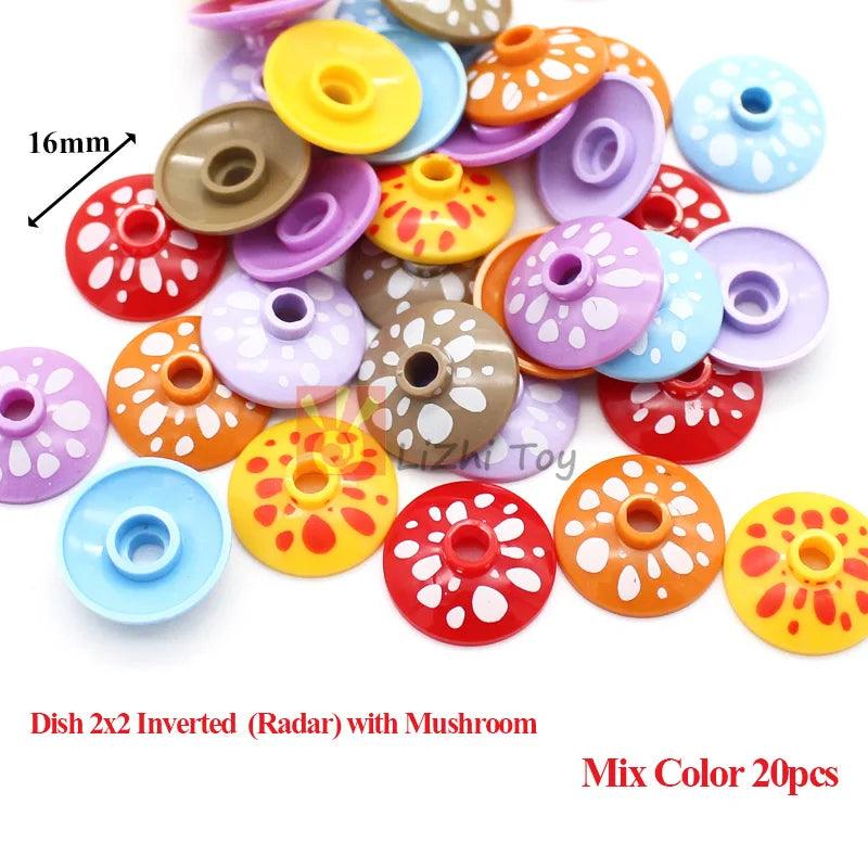 Printed Round 2x2 Tiles | Pizza & Clock Graphics | Toylandeu™