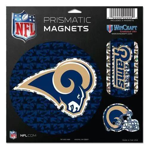  St. Louis Rams Magnets 11x11 Die Cut Prismatic Set of 3 -  ToylandEU™