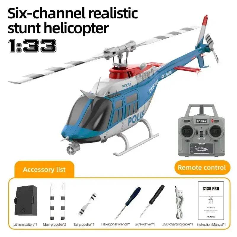 Pro 6CH Brushless RC Helicopter With Gyro Stunt Performance - ToylandEU
