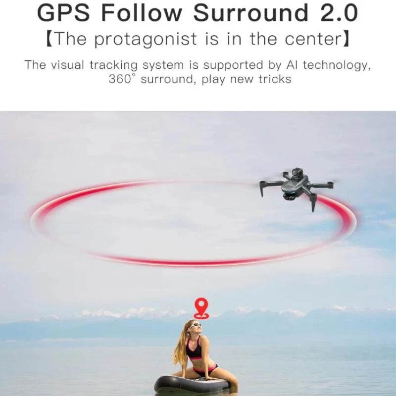 Pro Drone 8K Dual Camera 360 Obstacle Avoidance FPV - ToylandEU