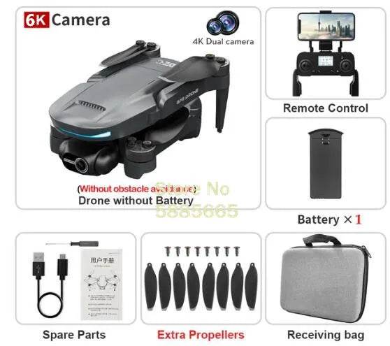 Pro Drone 8K Dual Camera 360 Obstacle Avoidance FPV - ToylandEU