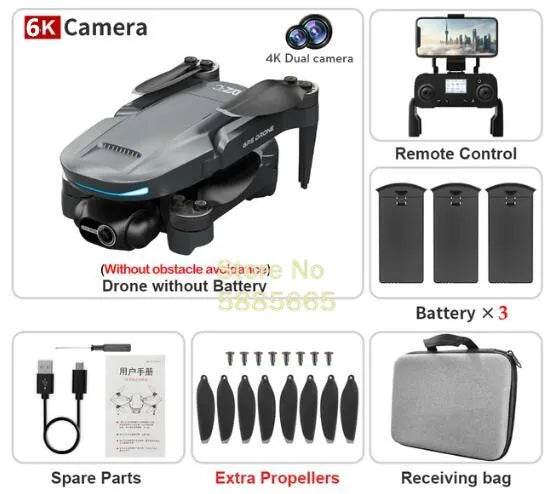 Pro Drone 8K Dual Camera 360 Obstacle Avoidance FPV - ToylandEU