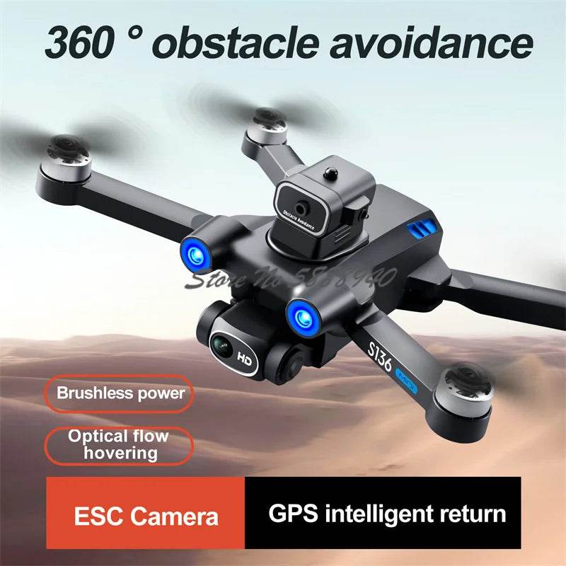 Pro Drone 8K Dual Cameras 360 Obstacle Avoidance Aerial - ToylandEU