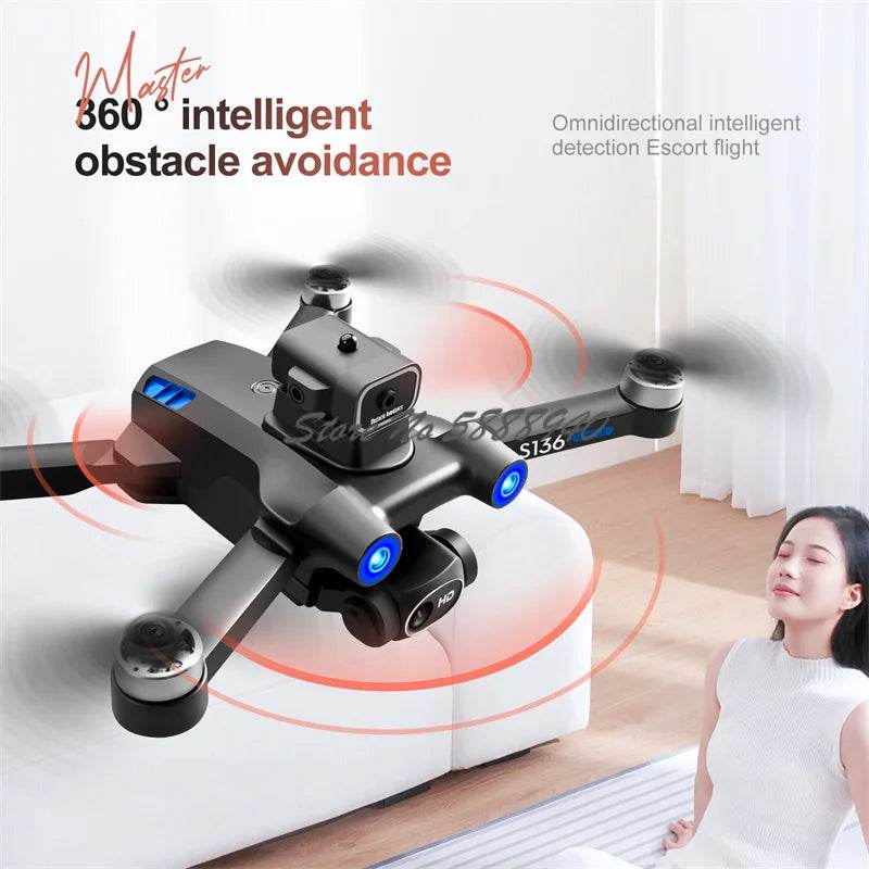 Pro Drone 8K Dual Cameras 360 Obstacle Avoidance Aerial - ToylandEU