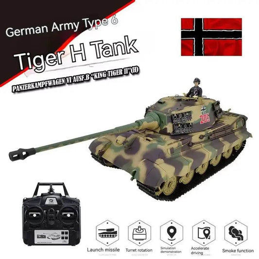 Pro RC Tank 3888A Tiger King Shooting Bullet para colecionadores - ToylandEU