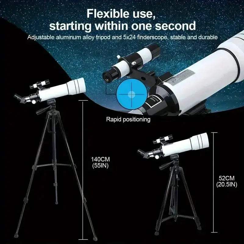 Professional Astronomical Telescope Monocular 200X 70mm Large Aperture - ToylandEU