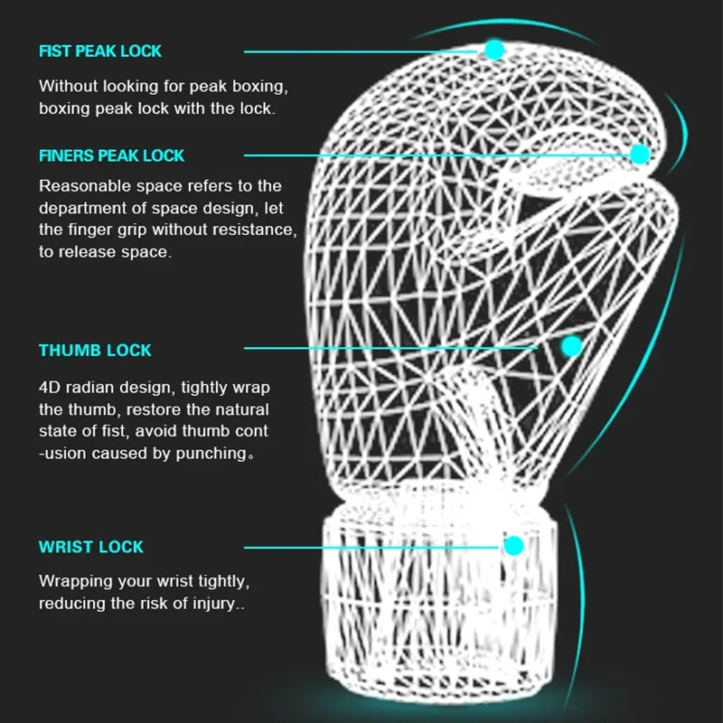 Professional Boxing Gloves Knit Weave For Unisex Training - ToylandEU