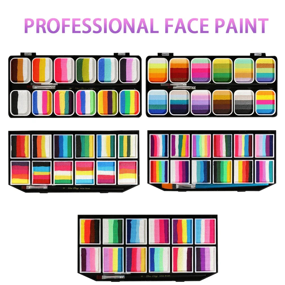 Professional Face Paint Kit Rainbow Colors For All Ages - ToylandEU