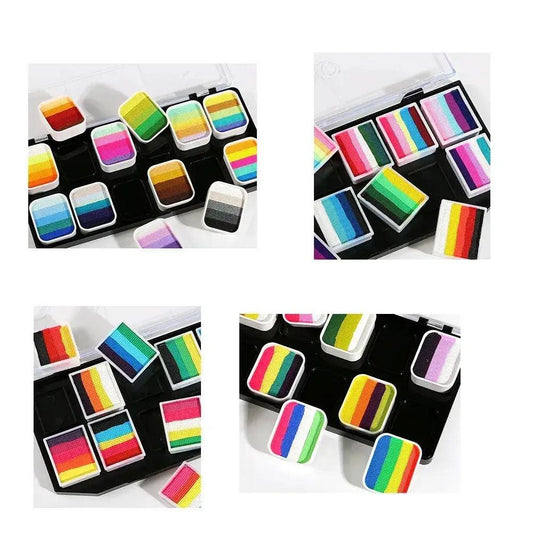  Professional Face Paint Kit Rainbow Colors Non Toxic -  ToylandEU™