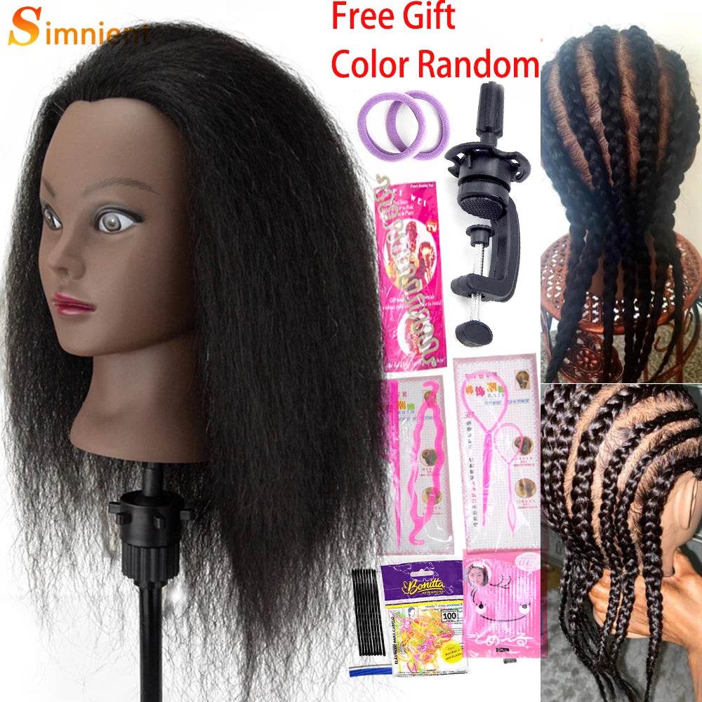 Professional Mannequin Heads Afro Braiding For Hairdressing - ToylandEU