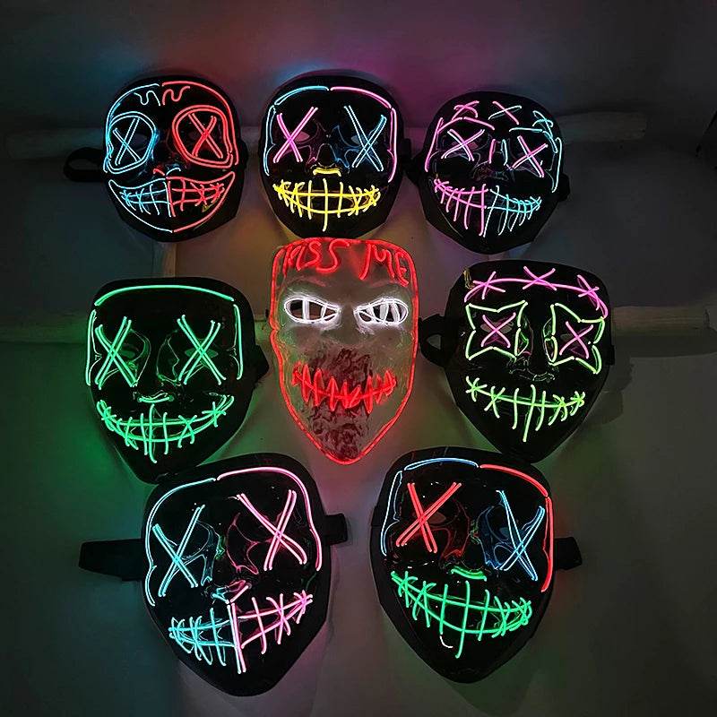 Professional Purge Mask Luminous LED Light Up For Halloween - ToylandEU