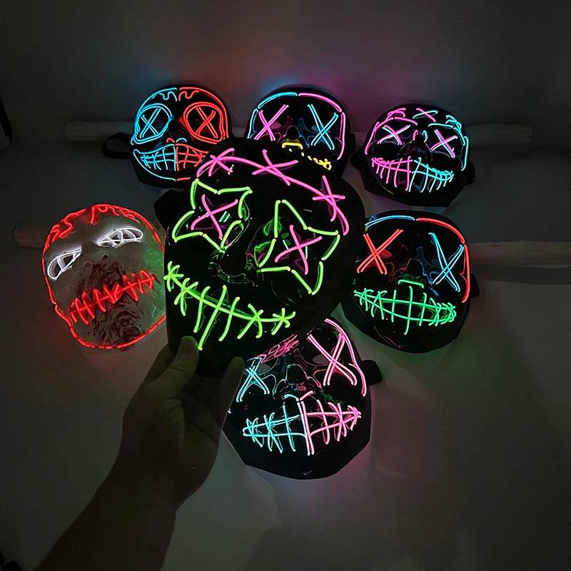 Professional Purge Mask Luminous LED Light Up For Halloween - ToylandEU