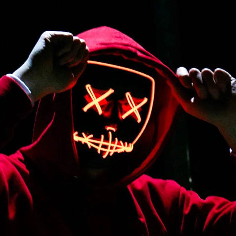 Professional Purge Mask Luminous LED Light Up For Halloween - ToylandEU