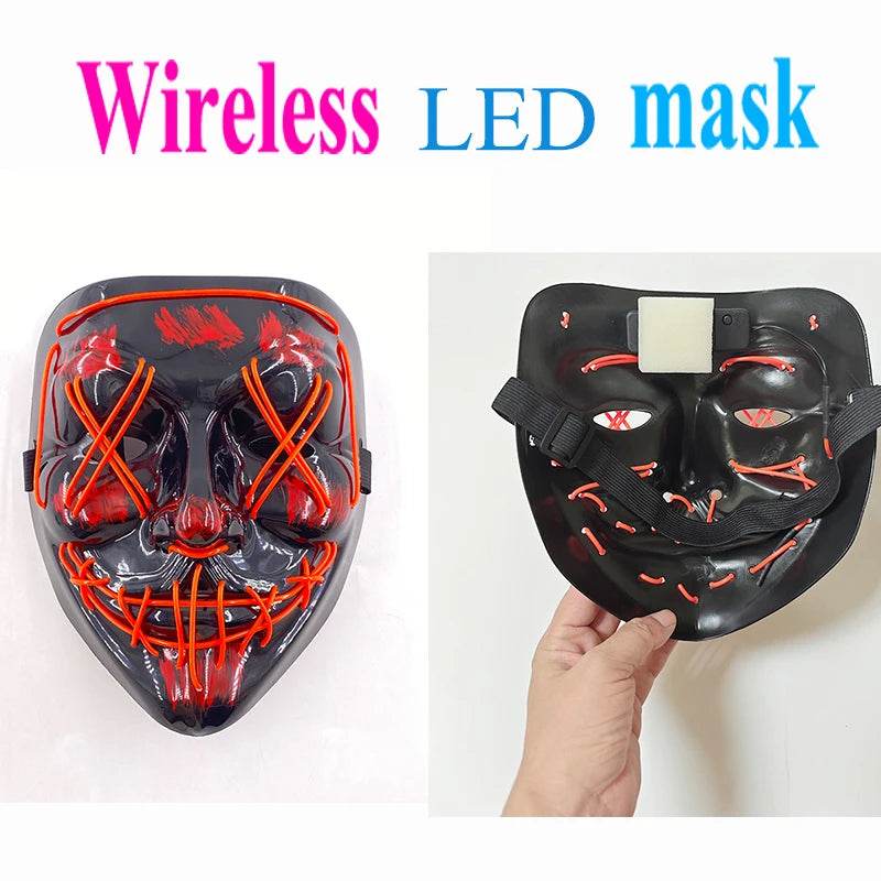 Professional Purge Mask Luminous LED Light Up For Halloween - ToylandEU