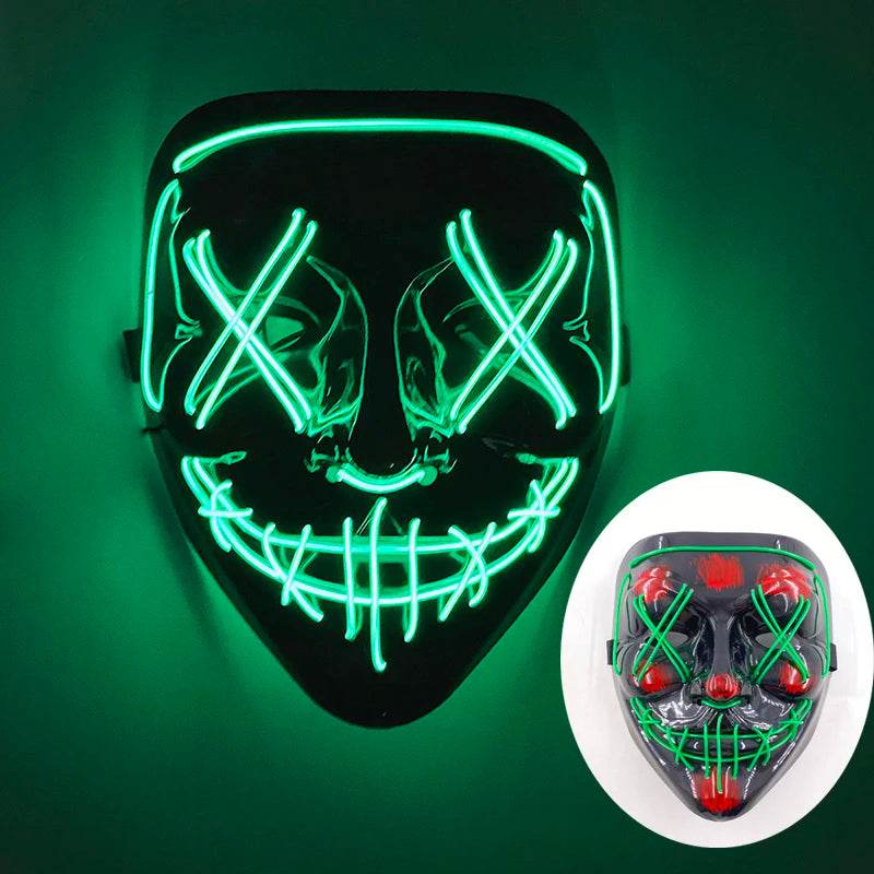 Professional Purge Mask Luminous LED Light Up For Halloween - ToylandEU