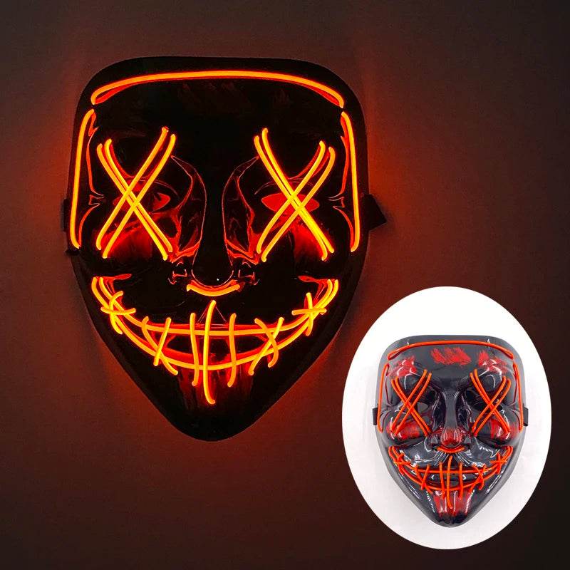 Professional Purge Mask Luminous LED Light Up For Halloween - ToylandEU