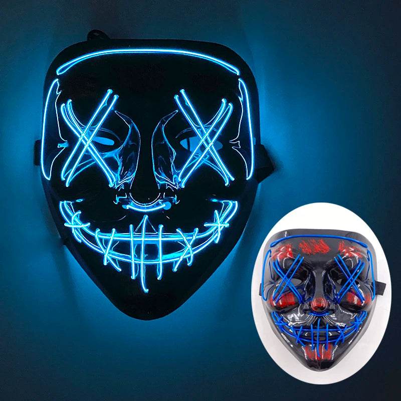 Professional Purge Mask Luminous LED Light Up For Halloween - ToylandEU
