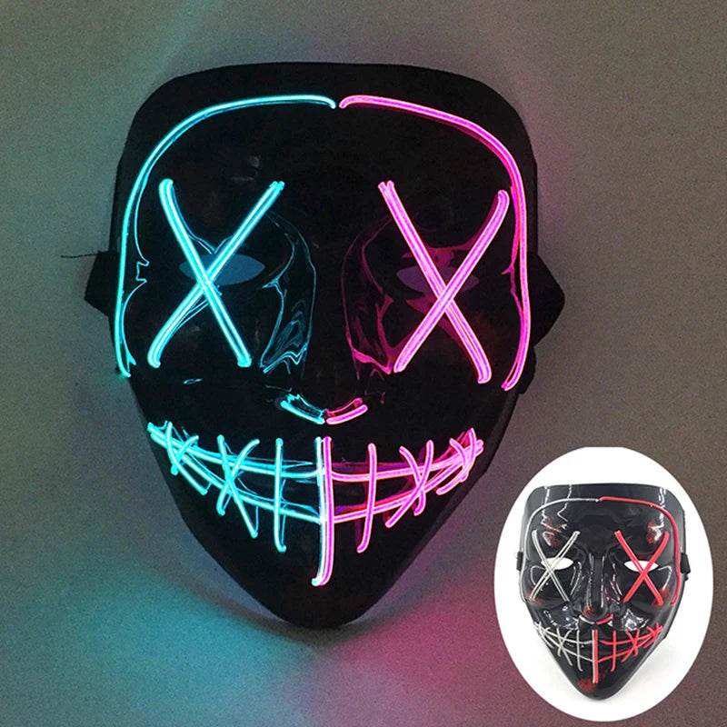 Professional Purge Mask Luminous LED Light Up For Halloween - ToylandEU