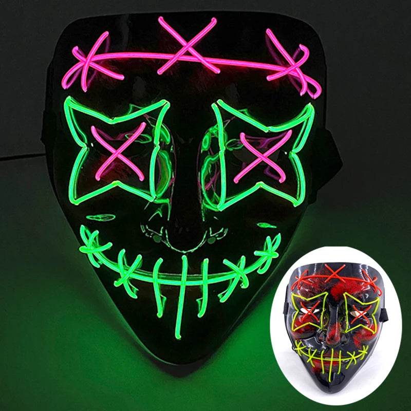 Professional Purge Mask Luminous LED Light Up For Halloween - ToylandEU