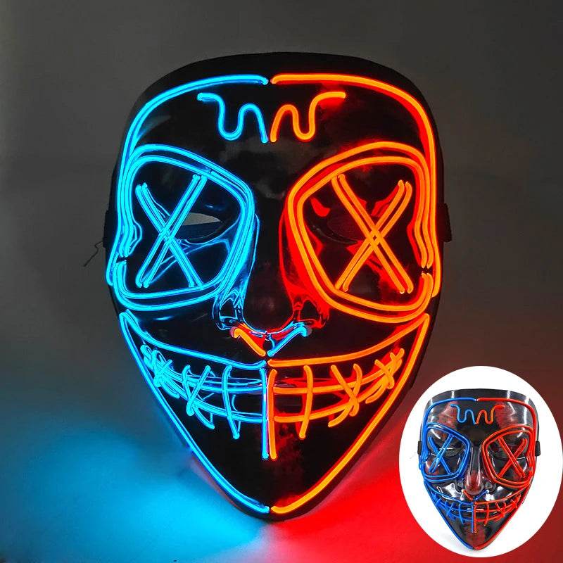 Professional Purge Mask Luminous LED Light Up For Halloween - ToylandEU