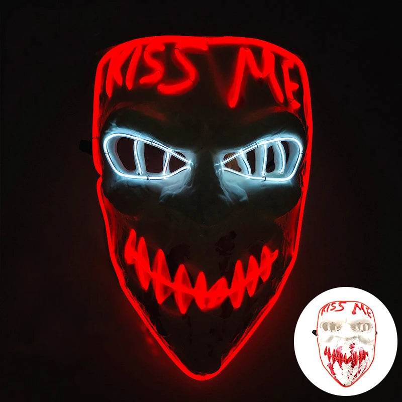 Professional Purge Mask Luminous LED Light Up For Halloween - ToylandEU