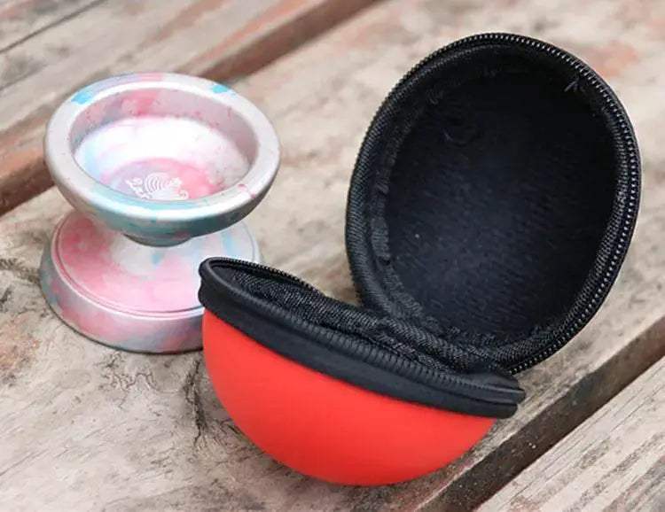 Professional YoYo Bag EDC Smooth Leather Velvet Belt Hang Key Ring Case for Yoyo Under 44.5X57mm - ToylandEU