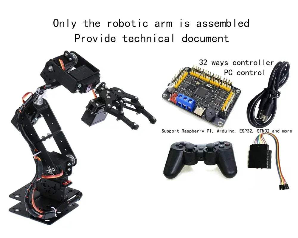 Programmable 6 DOF Robotic Arm Kit For Arduino And Pi - ToylandEU