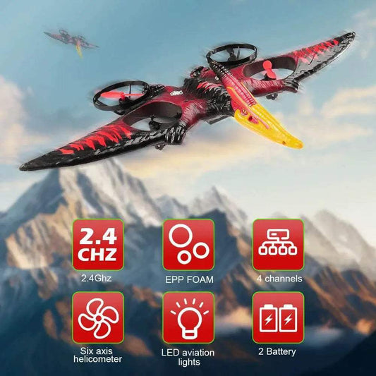  Pterosaur RC Plane 2.4G Gyro Foam Aircraft for Kids -  ToylandEU™