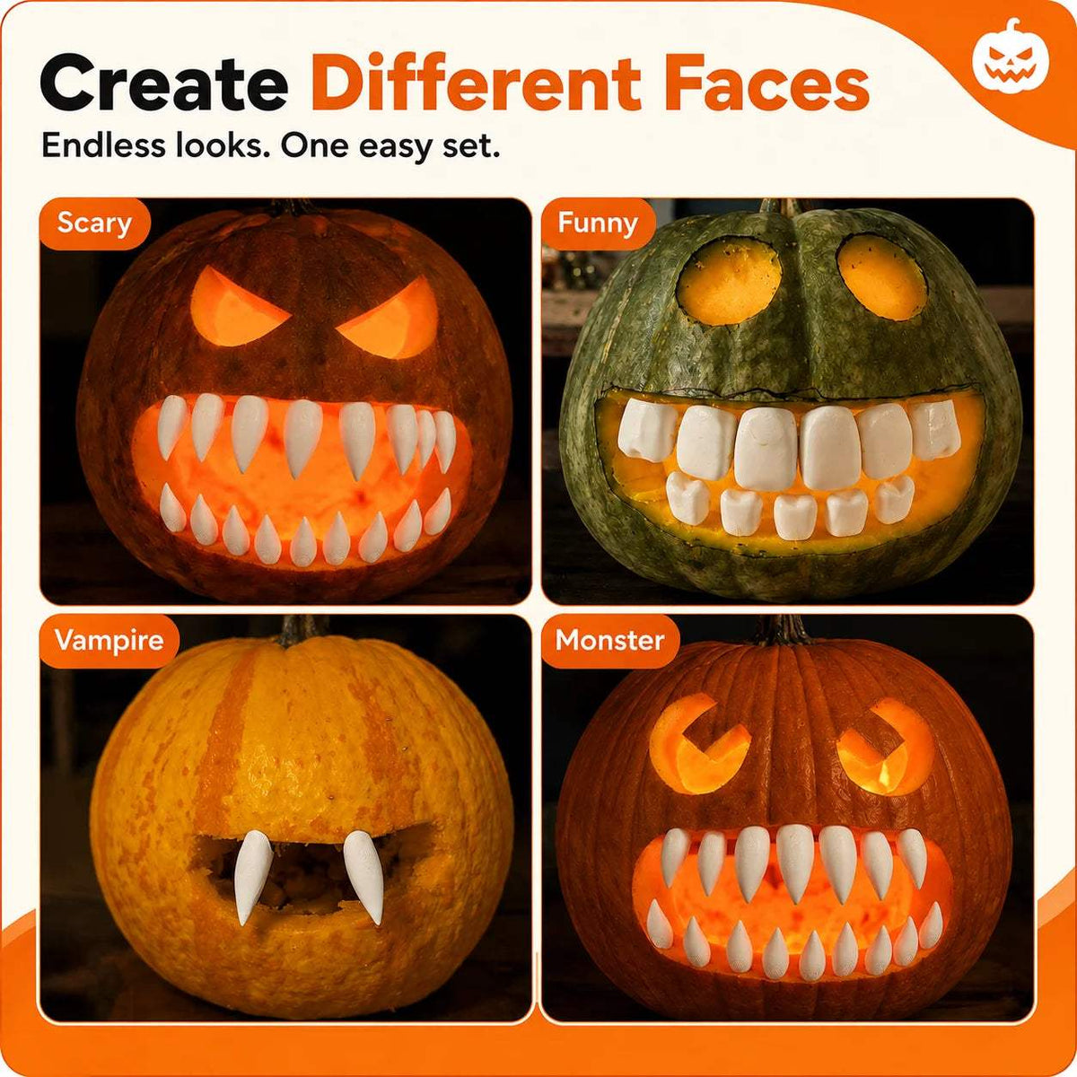 Pumpkin Fang Insert | 3D Printed | Toylandeu™