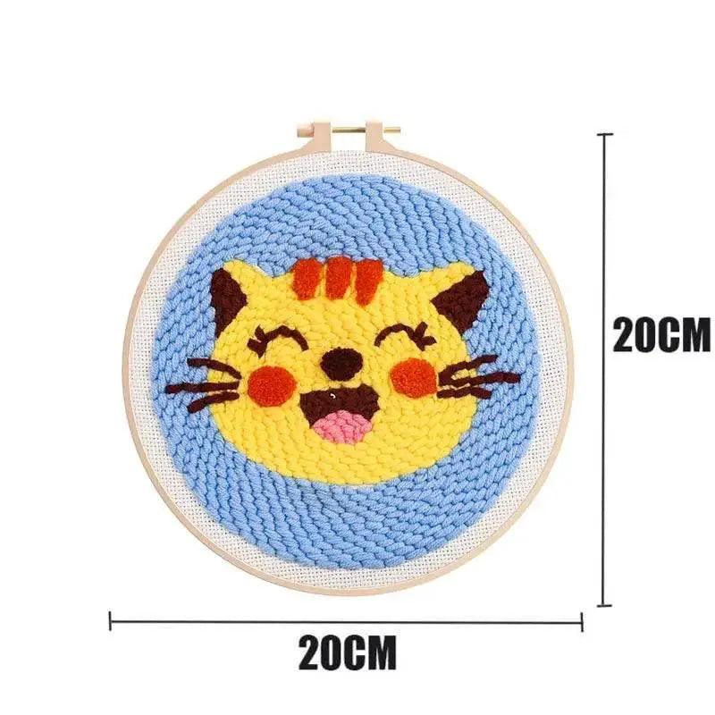  Punch Needle Craft Kit for Beginners - Dog and Cat Designs Embroidery Set, Perfect Gift for Kids and Adults -  ToylandEU™