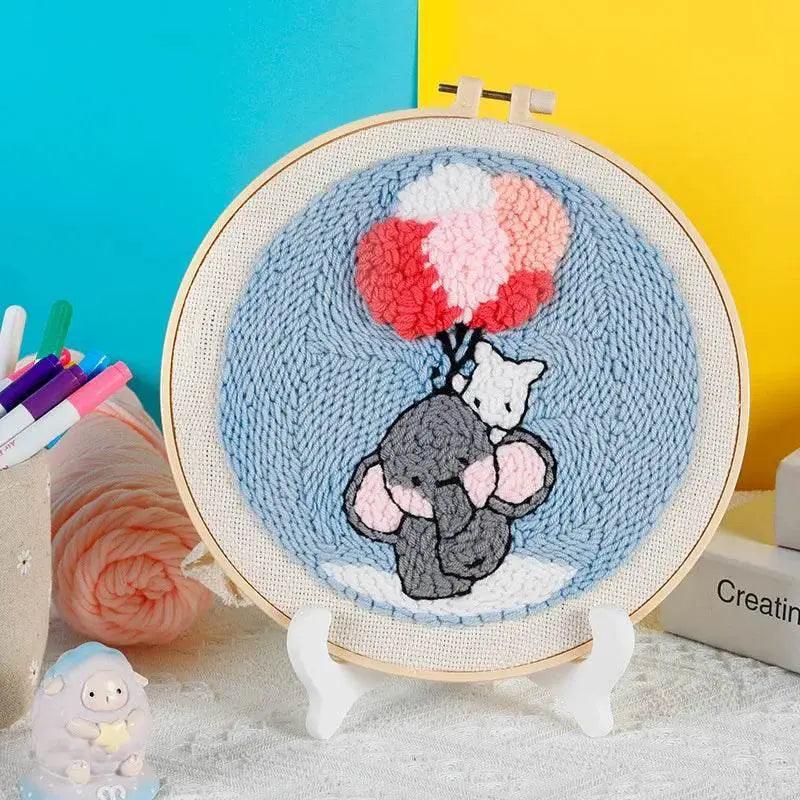  Punch Needle Craft Kit for Beginners - Dog and Cat Designs Embroidery Set, Perfect Gift for Kids and Adults -  ToylandEU™