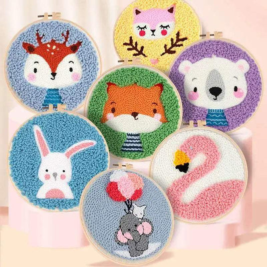  Punch Needle Craft Kit for Beginners - Dog and Cat Designs Embroidery Set, Perfect Gift for Kids and Adults -  ToylandEU™